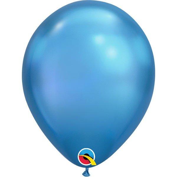 Latex Balloons 7 Inch Chrome Blue