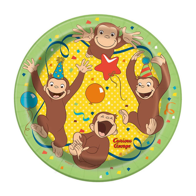 Curious George Dessert Plates 8 Pack