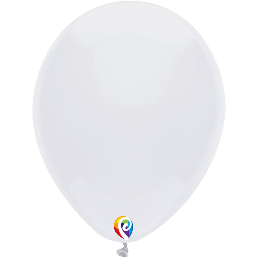 7 Inch White Latex Balloons