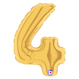 Foil Balloon Number 4 Gold Megaloon