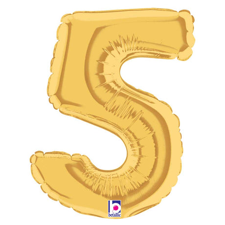 Foil Balloon Number 5 Gold Megaloon