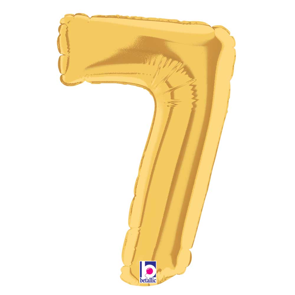 Gold Number 7 Foil Balloon
