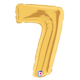 Gold Number 7 Foil Balloon