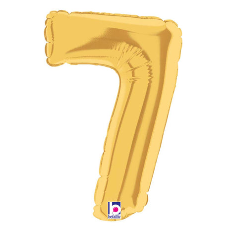 Gold Number 7 Foil Balloon