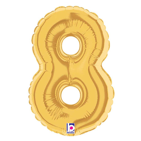 Foil Balloon Number 8 Gold Megaloon