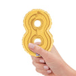 Foil Balloon Number 8 Gold Megaloon