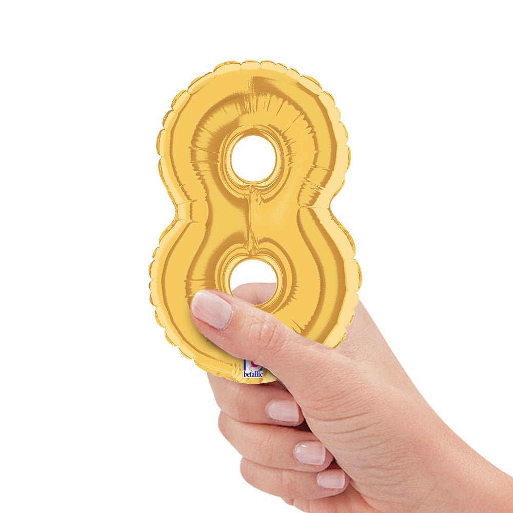 Foil Balloon Number 8 Gold Megaloon