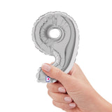 Foil Balloon Number 9 Silver Megaloon
