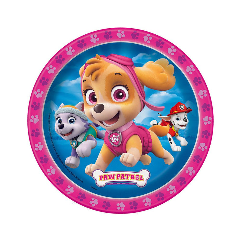 Girls PAW Patrol Dessert Plates 8 Pack