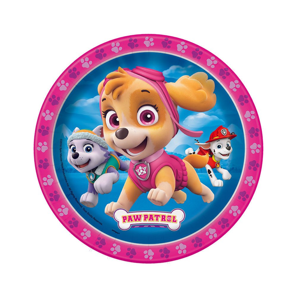 Girls PAW Patrol Dessert Plates 8 Pack