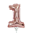 Foil Balloon Number 1 Rose Gold