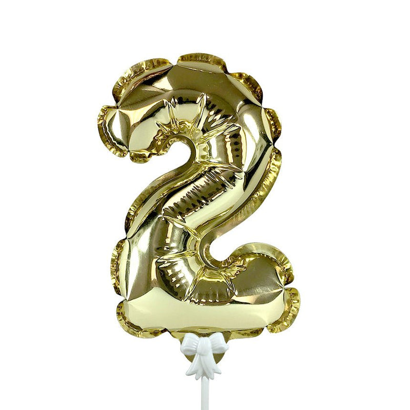 Gold Foil Number 2 Balloon