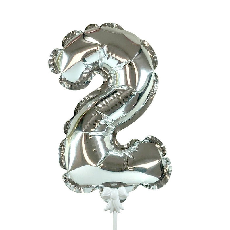 Number 2 Silver Foil Balloon