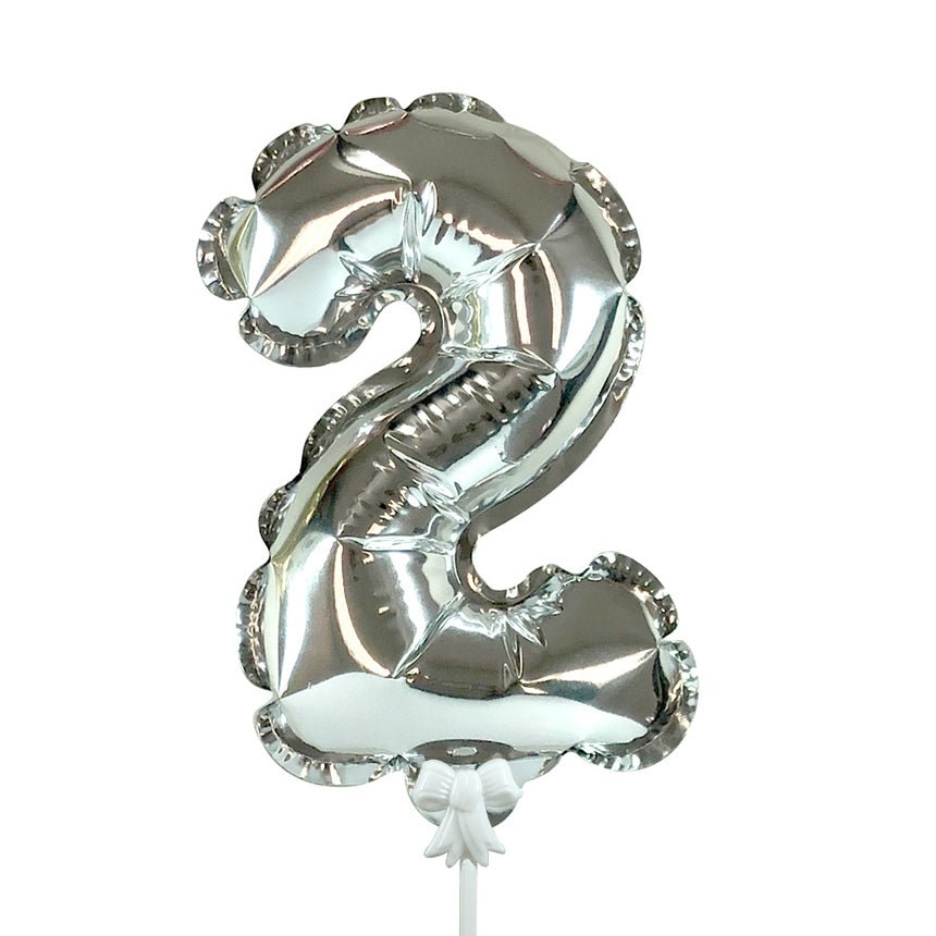 Number 2 Silver Foil Balloon