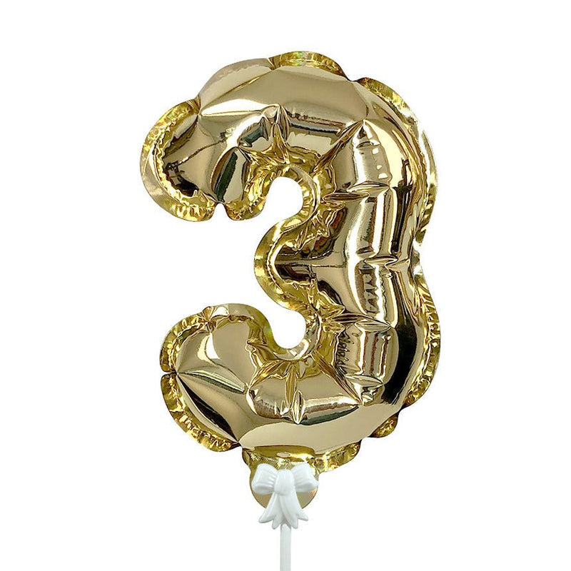 Foil Balloon Number 3 Gold