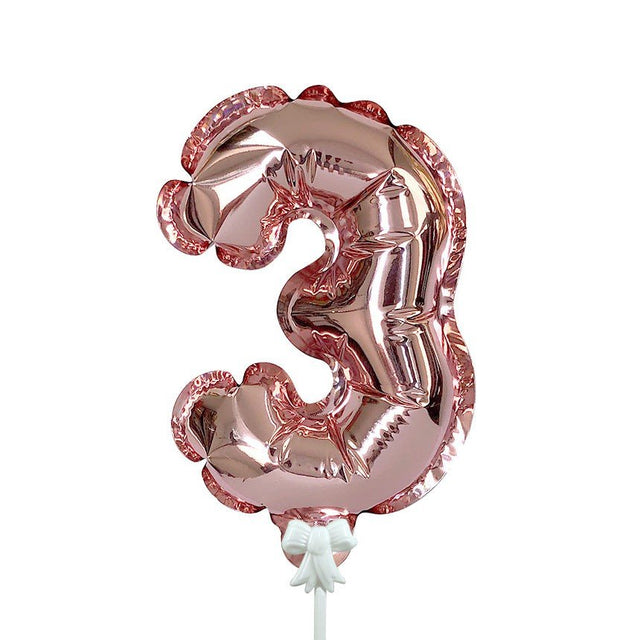 Foil Balloon Number 3 Rose Gold