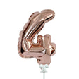 Foil Balloon Girls Number 4 Rose Gold