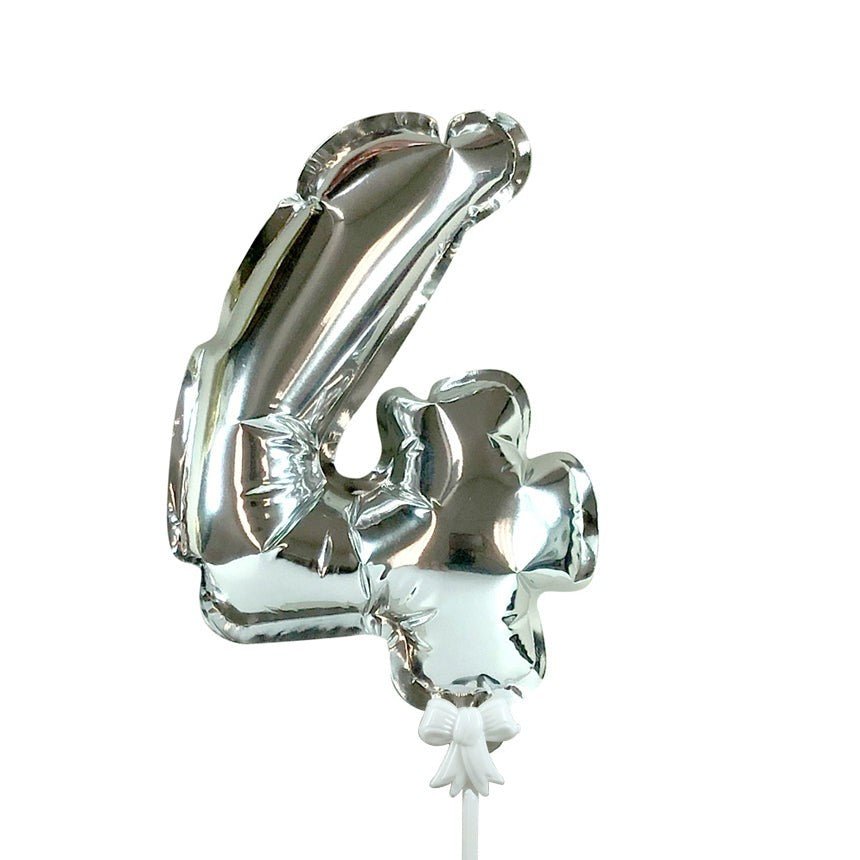 Foil Balloon Number 4 Silver