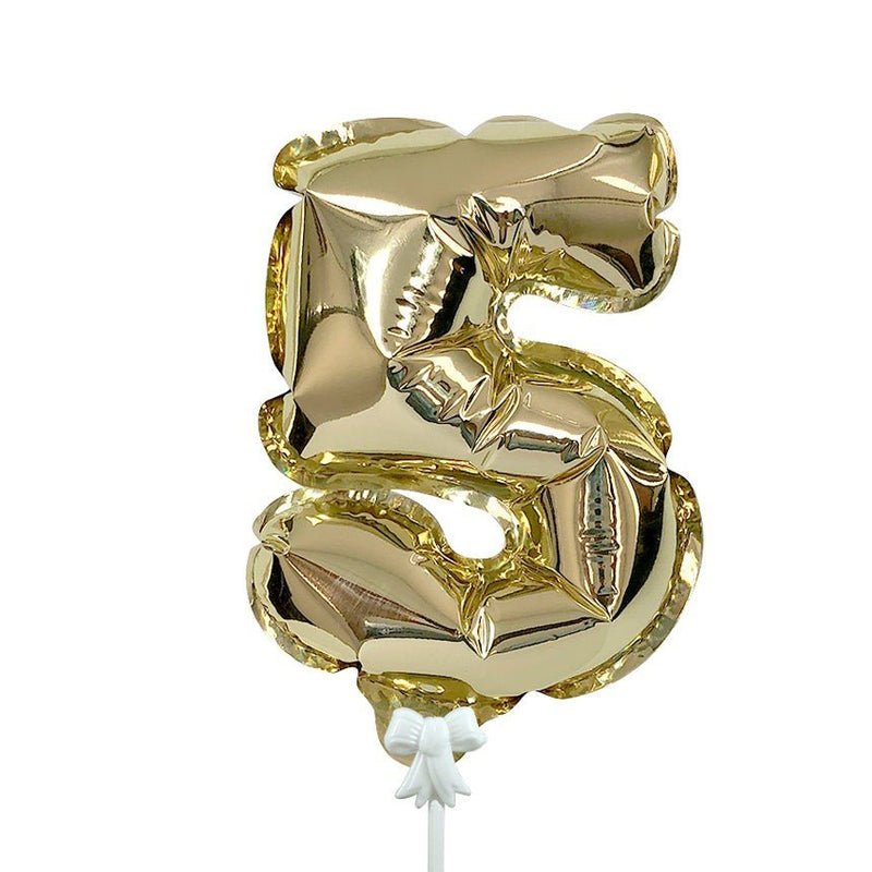 Foil Balloon Number 5 Gold