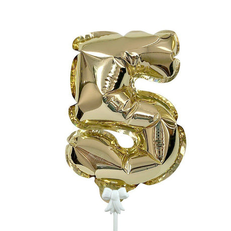 Foil Balloon Number 5 Gold