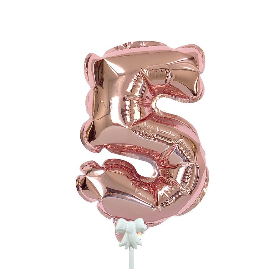 Foil Balloon Number 5 Rose Gold