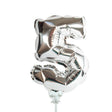 Foil Balloon Number 5 Silver