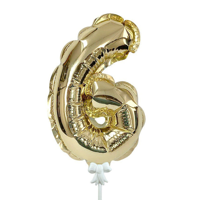 Foil Balloon Number 6 Gold