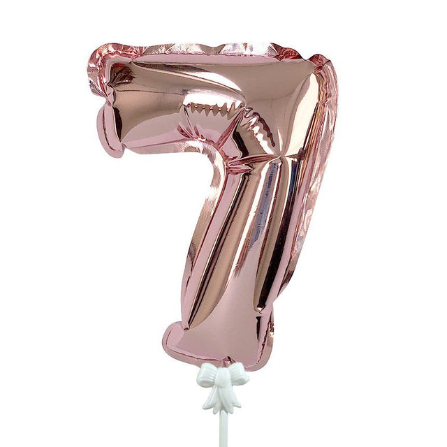 Foil Balloon Number 7 Rose Gold