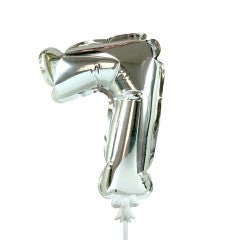 Foil Number 7 Balloon Silver