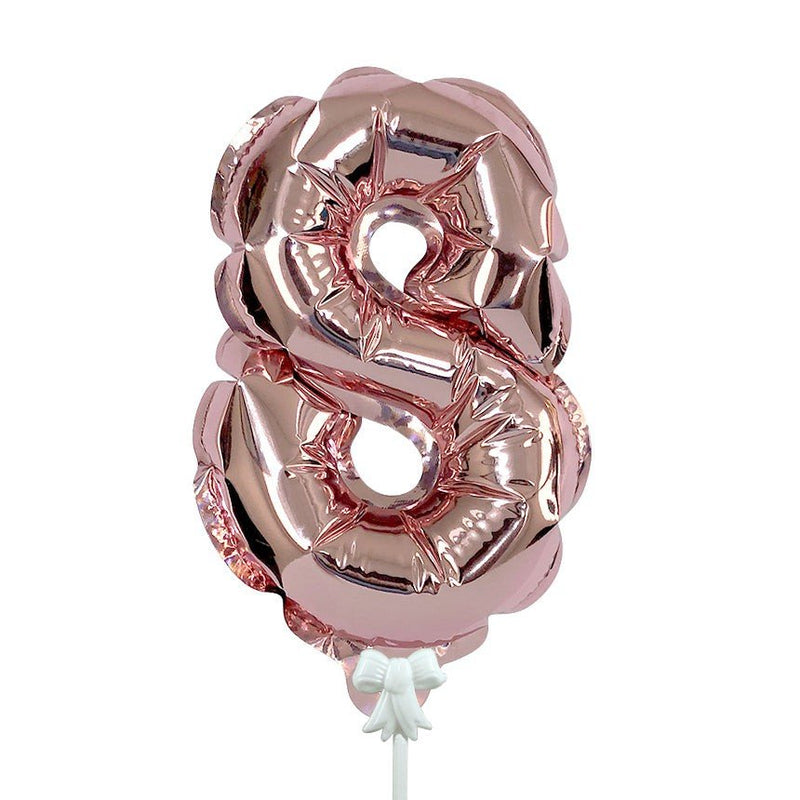 Foil Balloon Number 8 Rose Gold
