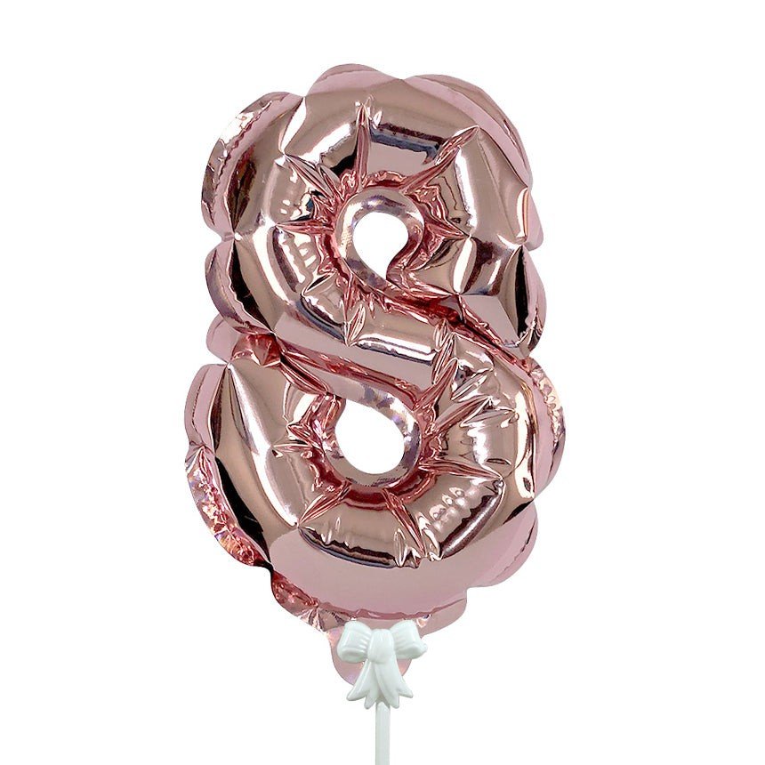 Foil Balloon Number 8 Rose Gold
