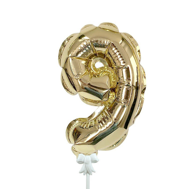 Gold Foil Number 9 Balloon