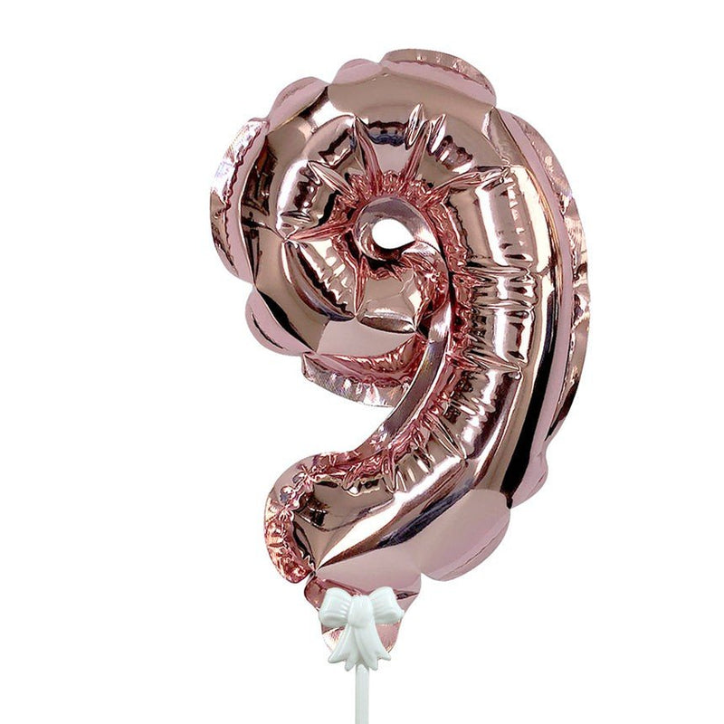 Number 9 Foil Balloon Rose Gold