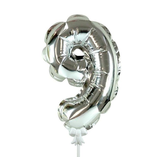 Number 9 Silver Foil Balloon