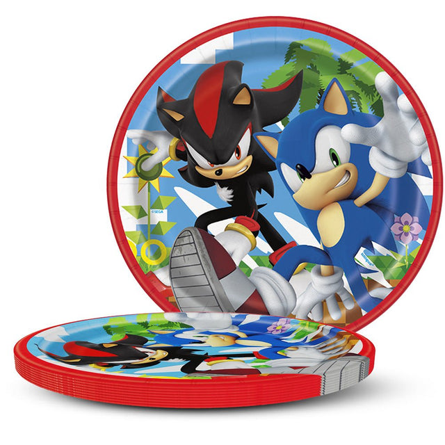 Sonic The Hedgehog Dessert Plates 8 Pack