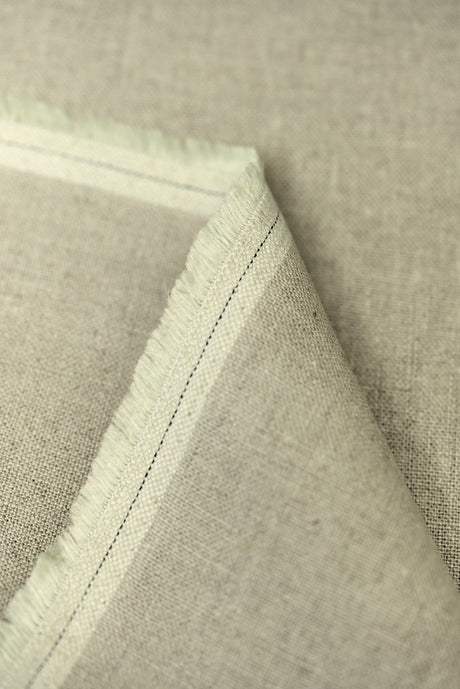 Pure Linen Sage Natural Fabric