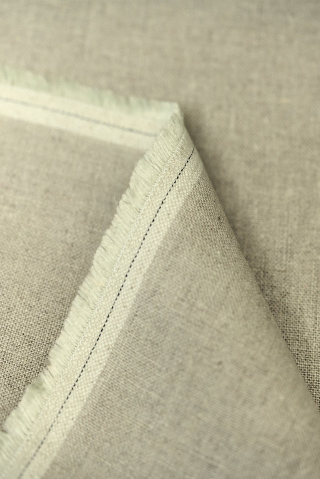Pure Linen Sage Natural Fabric