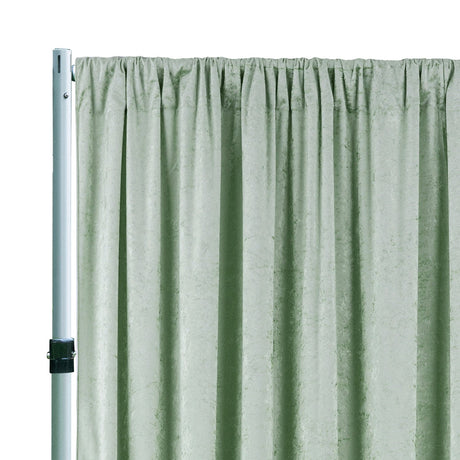 Velvet Backdrop Drape 14 ft x 57 in Dusty Sage