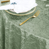 Square Crushed Velvet Table Overlay 85x85 Dusty Sage