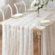 Sheer Tulle Table Runner 30x120 White