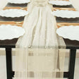Pearl Sheer Tulle Table Runner 30x120 Ivory