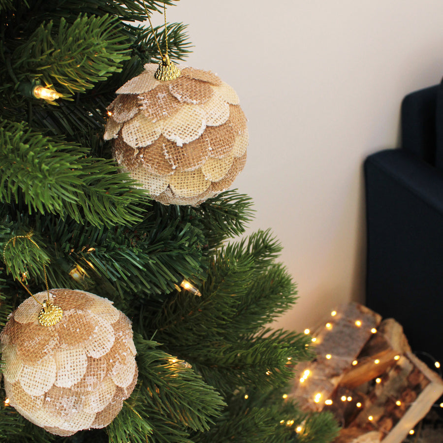 10cm Pinecone Ornament 2 Pcs