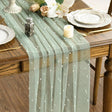 Sheer Tulle Table Runner 30x120 Sage Green