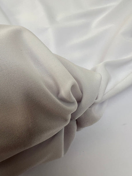 Stretch Lining White Blue Knitted