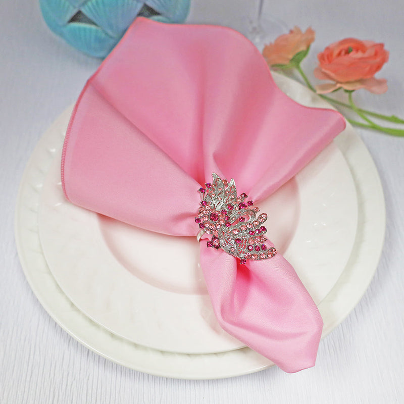 Cloth Dinner Napkin 17x17 Premium Polyester Pink