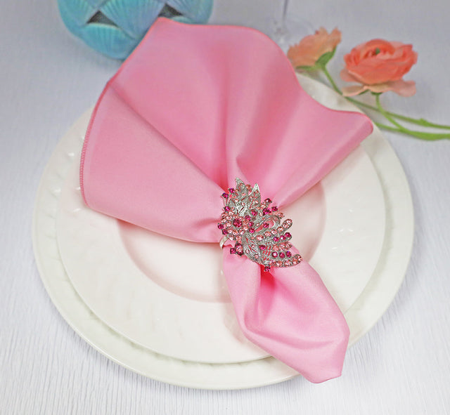 Cloth Dinner Napkin 17x17 Premium Polyester Pink