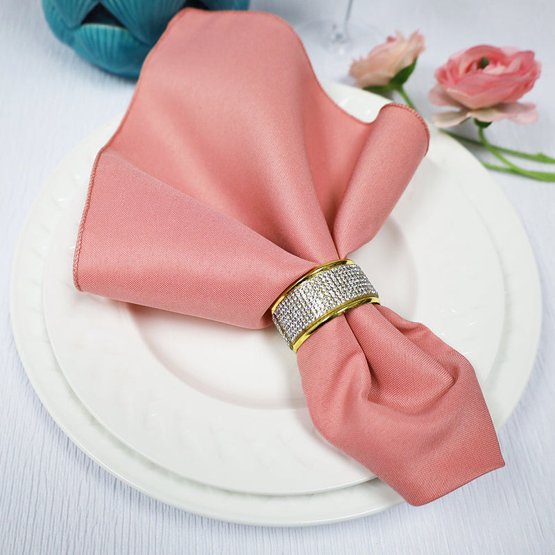 Polyester Dinner Napkin 17x17 Rose Pink