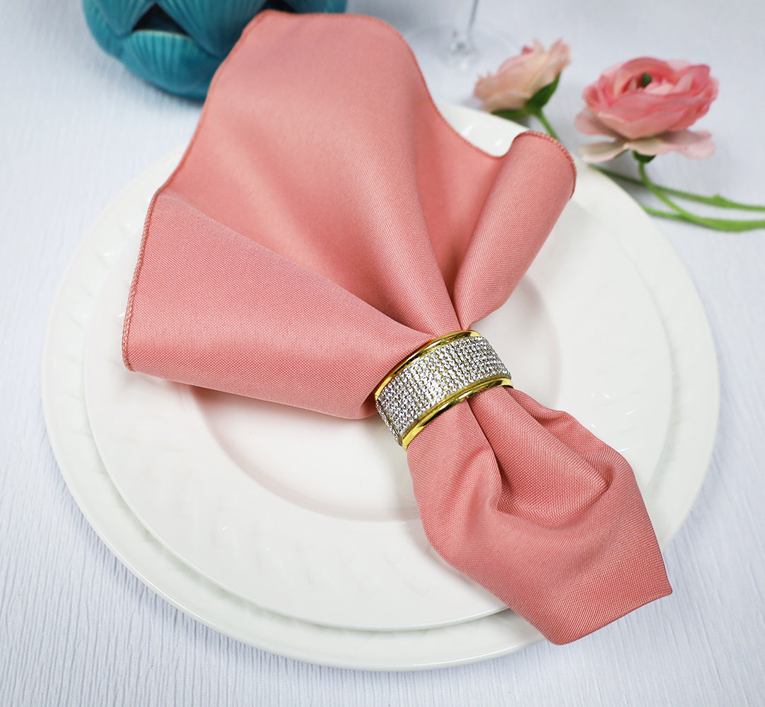 Polyester Dinner Napkin 17x17 Rose Pink