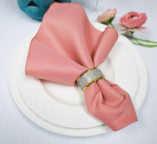Polyester Dinner Napkin 17x17 Rose Pink
