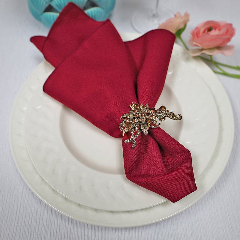 Polyester Dinner Napkins 17x17 Apple Red